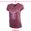 WILDEBEES LADIE SPLASH FLORAL LOGO MUL\B T-SHIRT XS (H564)