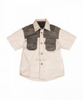 KIDS TWO TONE BUSH SHIRT KHAKI / OLIVE