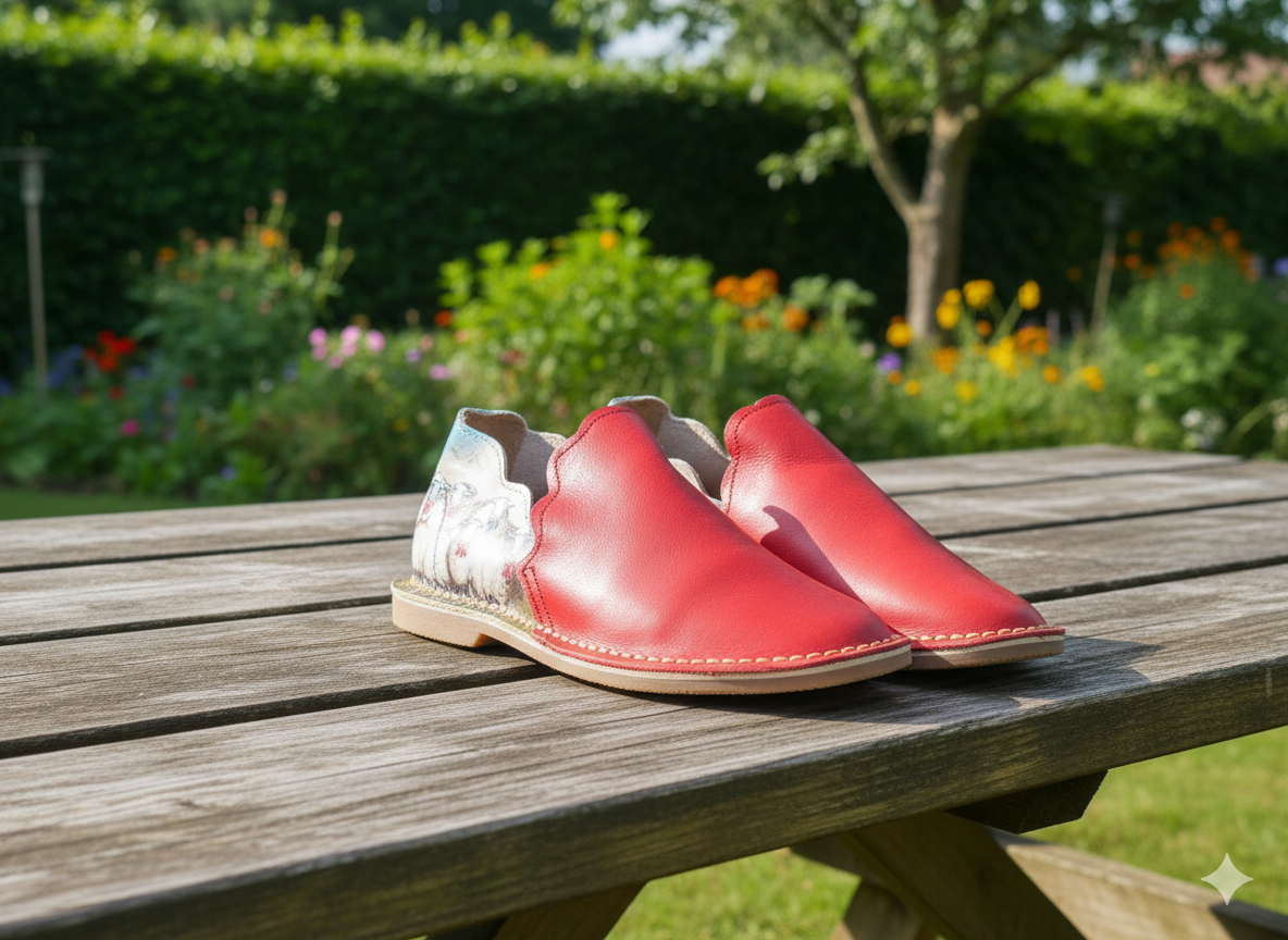 SKAPIE RED SCULLOP WOMANS VELLIE - 6(1454)