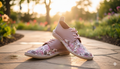 LADIES PINK PROTEA VELLIE WITH LACES
