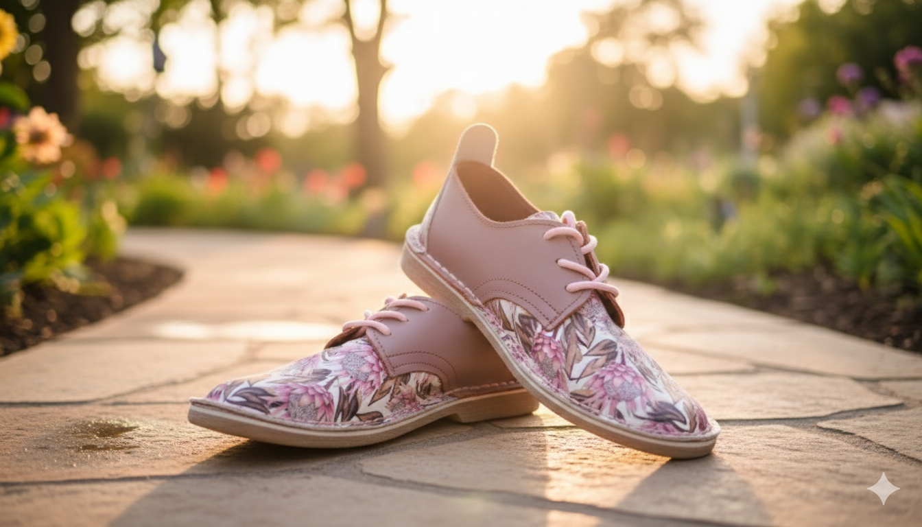 LADIES PINK PROTEA VELLIE WITH LACES