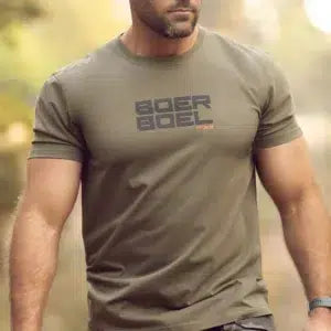 MENS T SHIRT ARMY GREEN "BOERBOEL" 5XL (1724)