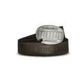 BOERBOEL MENS BLACK LEATHER BELT 32