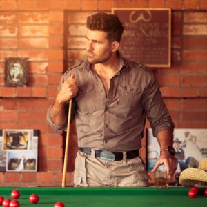 MENS KALAHARI SHIRT LONG SLEEVE BARK