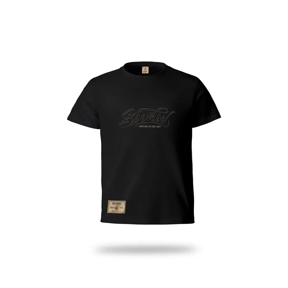 KIDS T-SHIRT 3D EMBROIDERY BLACK 9-10