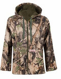 OLIVE SOFT SHELL LADIES REV HOODY  M (H11856)