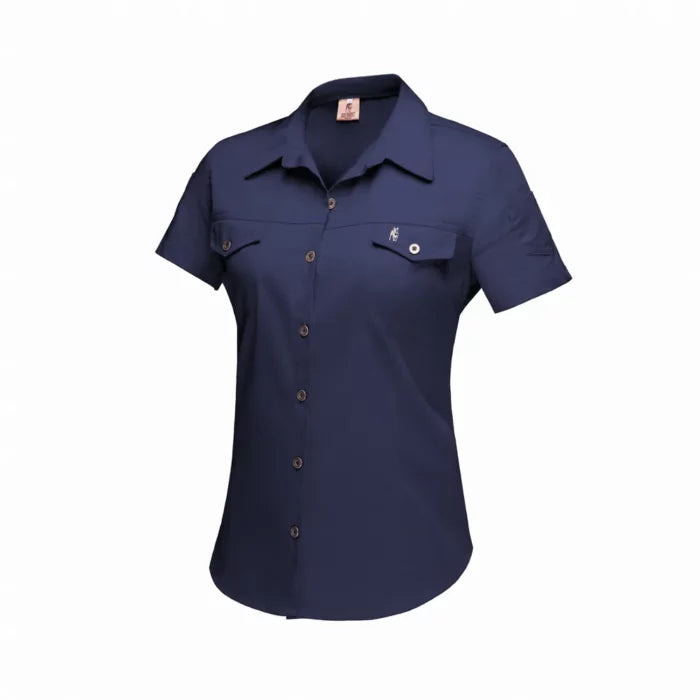 LADIES S/S KALAHARI SHIRT NAVY