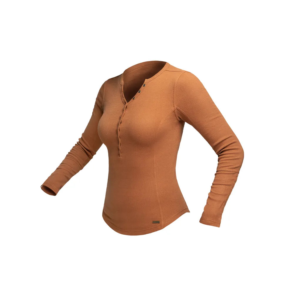 LADIES L/S WAYFARE TOP TAN 3XL