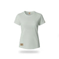 LADIES T SHIRT EMBROIDERED SAGE MELANGE