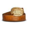 BOERBOEL MENS TAN LEATHER BELT (Brass Buckle Antique) 32