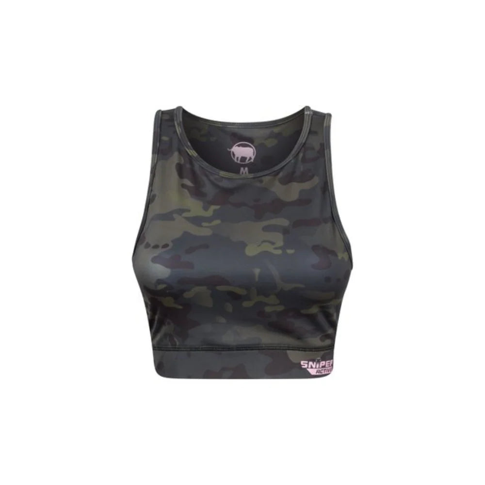 LADIES ACTIVE CROP TOP URBAN JUNGLE L (H113)