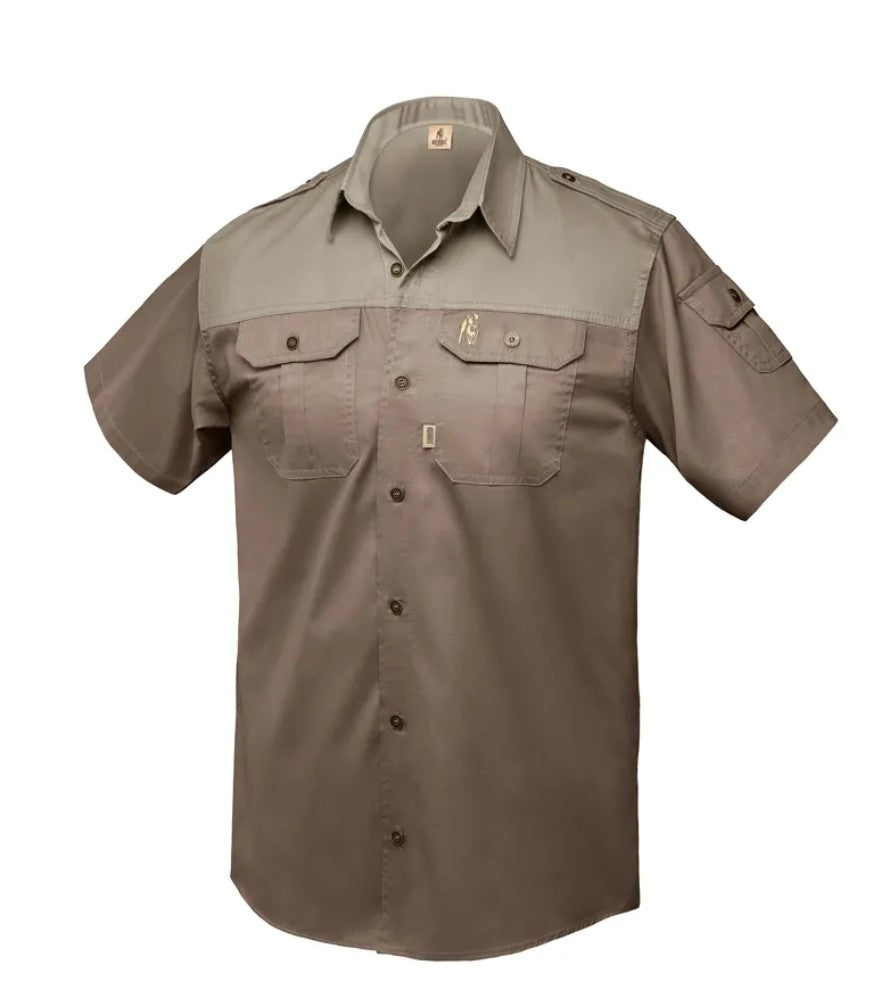 MENS KALAHARI S\S SHIRT BARK & PUTTY