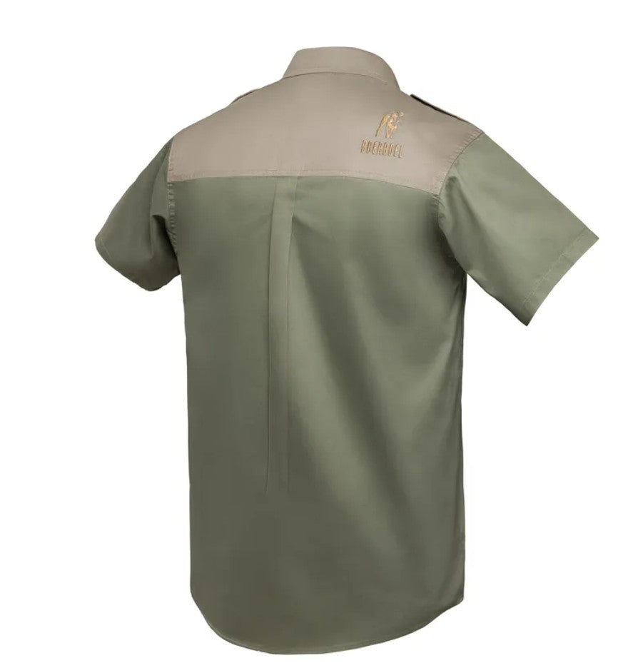 MENS KALAHARI SHIRT S/S OLIVE & PUTTY