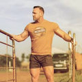 MENS PREMIUM COTTON T-SHIRT PRINTED CAMEL "WYS" 2XL