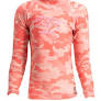 YOUTH GIRLS L/S RASH VEST CORAL PINK 9/10