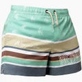 MEN'S SWIM SHORTS TURQUOISE STRIPE 42