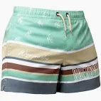 MEN'S SWIM SHORTS TURQUOISE STRIPE 42