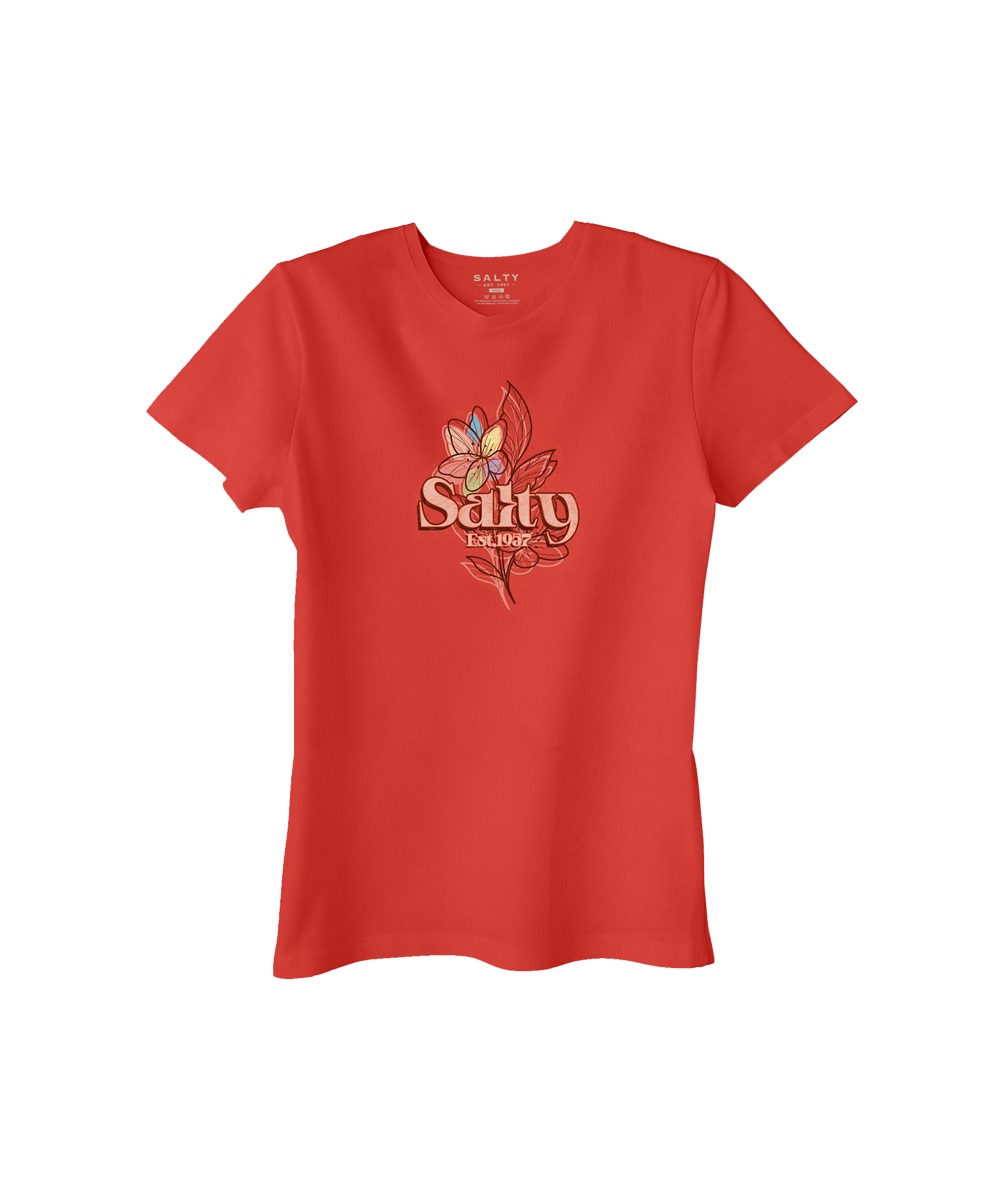 SALTY WOMENS T SHIRT WILDFLOWER RUSTWOOD