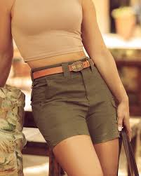 LADIES DKW SHORTS OLIVE 38