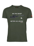 OLIVE MENS MY PA SKIET BETER T SHIRT 3XL (1682)