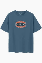 SALTY T SHIRT SALTY BUCKLE DUSTY BLUE