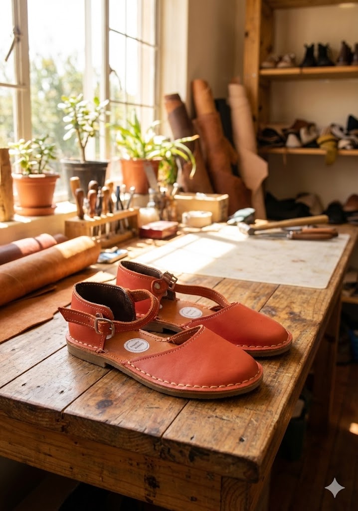 ORANGE MARY JANE STYLE LEATHER SHOES